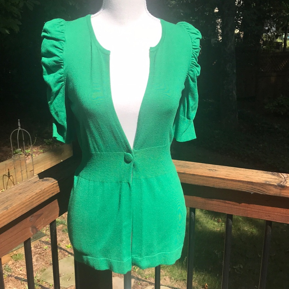 Vintage INC Shrug Cardigan Kelly Green Size Small NWOT